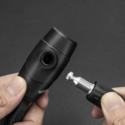 Rockbros 3230002001 bicycle lock with combination and key - black